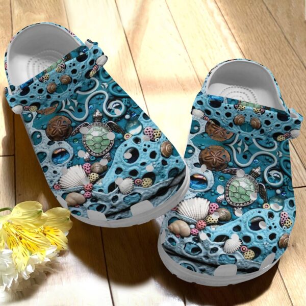 Ocean Mosaics Turtle Sea Girl Shoes Crocs Clog  Sea Turtle Shoes Crocbland Clog For Women Man